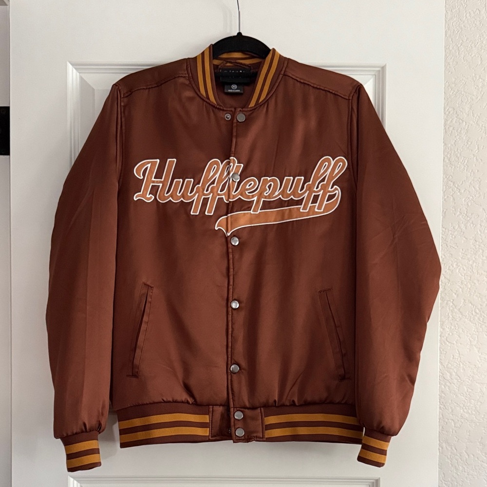 Hufflepuff Brown Varsity Jacket NWOT
